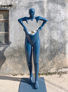 艺术风人形落地灯会所展厅摆件