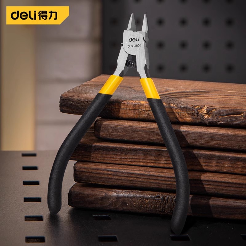得力模型钳5寸斜口钳偏口钳子剪