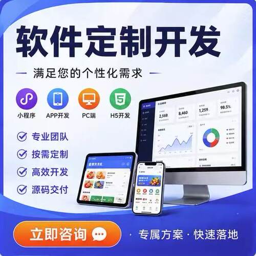 软件开发app定制web小程序制作oa代做erp进销存crm客户管理系统