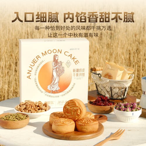安居儿新疆奶皮子干果月饼礼盒