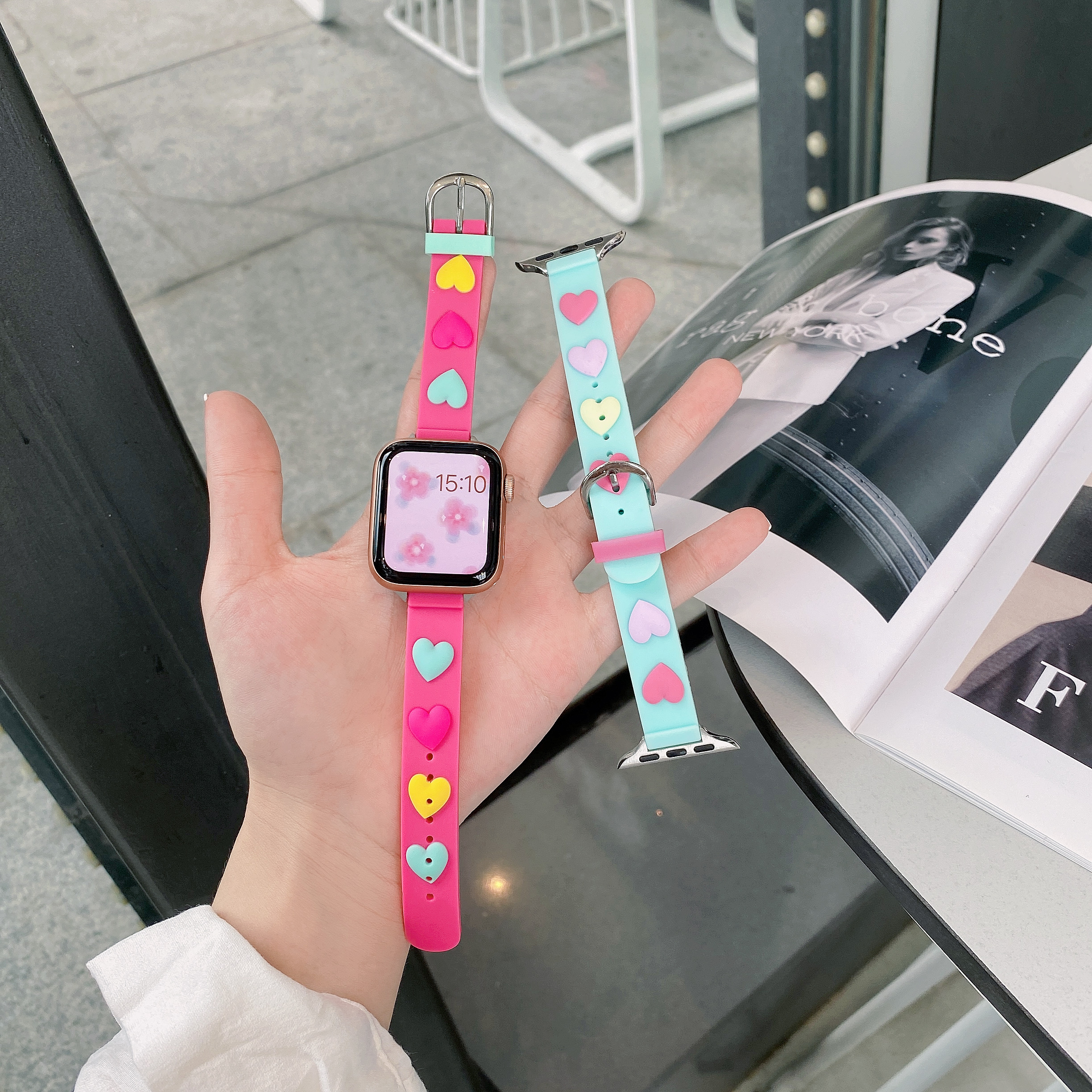 IWUJIAO适用于苹果手表表带硅胶Apple watch iwatch7654321se小众38/42mm 44/ 41mm 40 45mm s8 9 ultra 49mm 智能设备 智能手表手环表带/腕带 原图主图