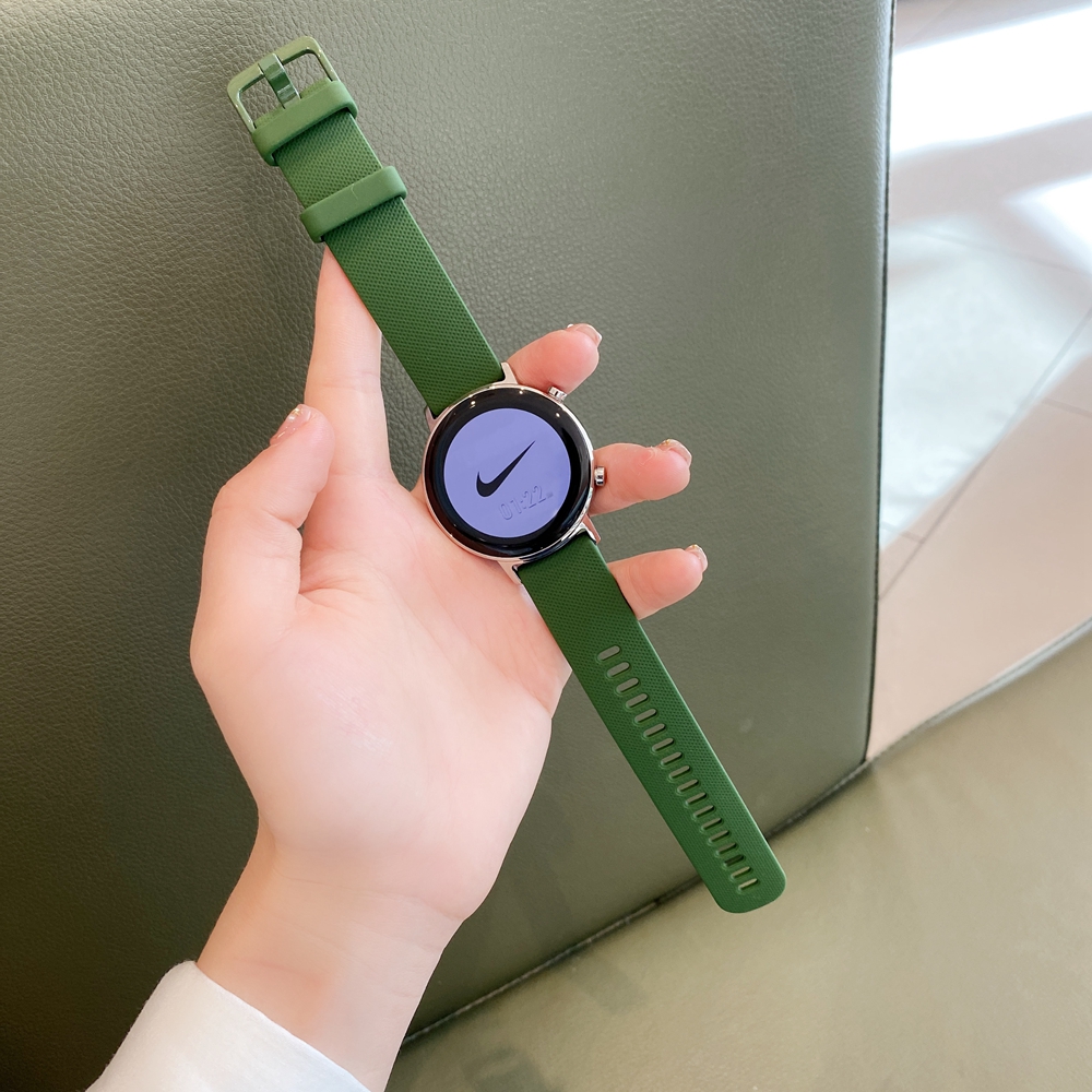 IWUJIAO适用fit华为watch3手表带GT5 4荣耀magic2 pro小米S2 color华米gtr GTS 一加vivo OPPOse 42mm 46硅胶