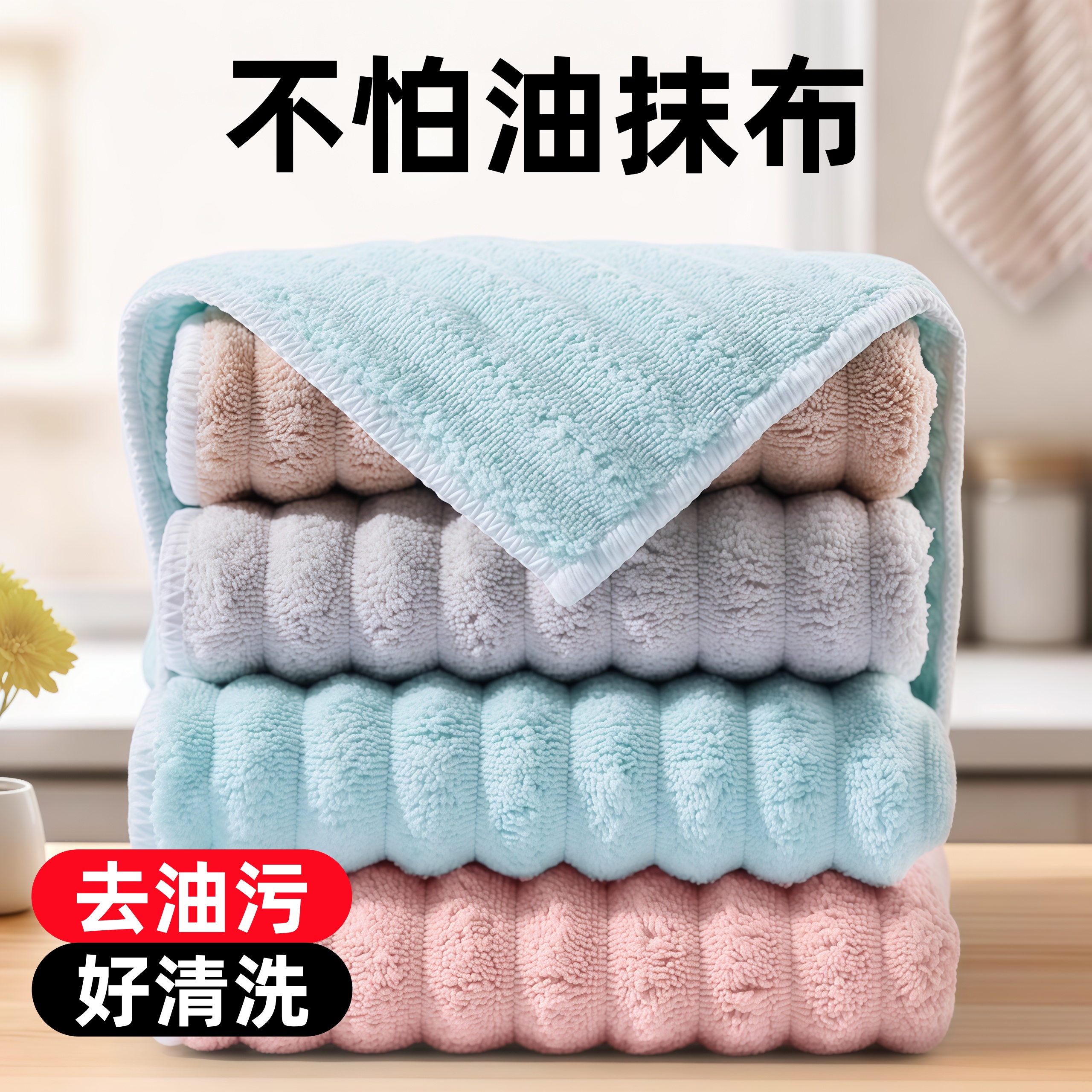 【超厚吸水】厨房专用抹布