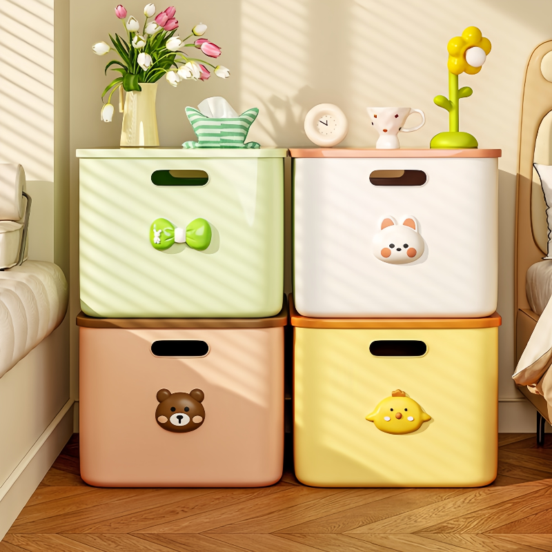 日本玩具收纳箱高颜值客厅杂物零食储物箱整理箱收纳筐桌面收纳盒