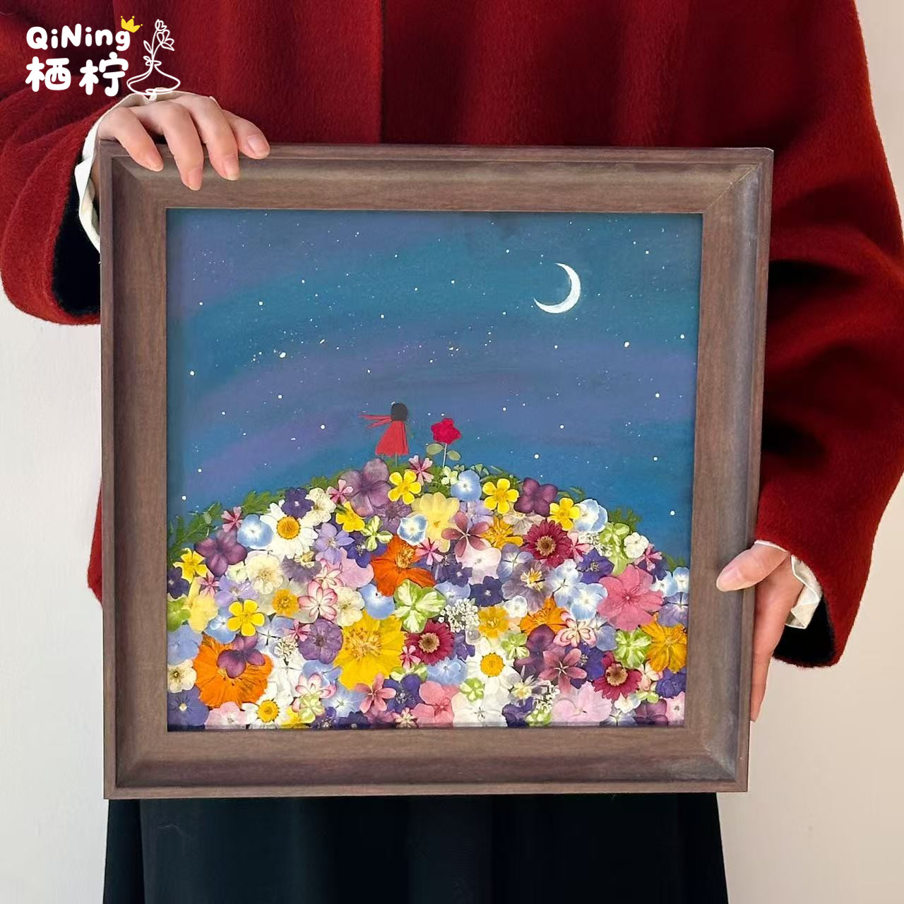 干花压花小王子相框永生花手工diy材料包装饰挂画送闺蜜生日礼物