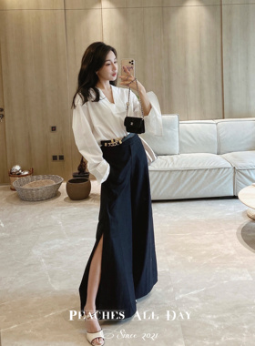 PEACHES ALL DAY那不勒斯海岸 独家秀款气质显瘦开衩神裤致敬经典
