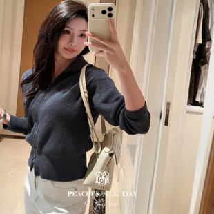 21日18:30直播22日10:00拍玫瑰星云DU家进口织机百搭拉链针织开衫