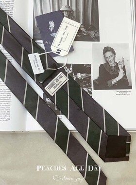 PEACHES ALL DAY GentleWOMAN蛇院手工真丝重工拼色百搭质感领带