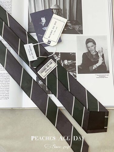 DU家手工真丝老钱拼色领带学院风