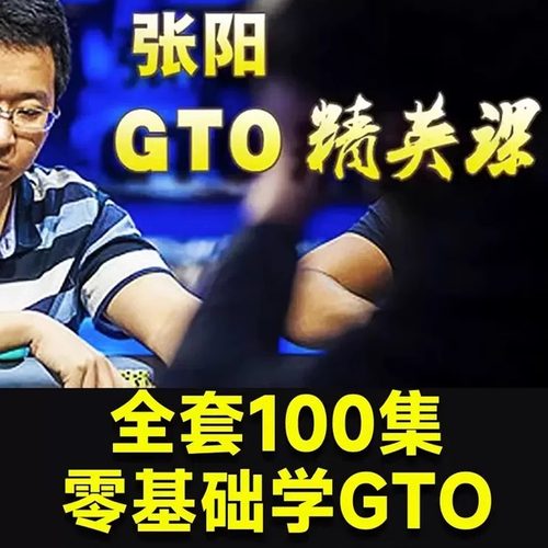 mtt张阳视频课锦标赛教学课程德州扑克教程哲学高手gto进阶精英课