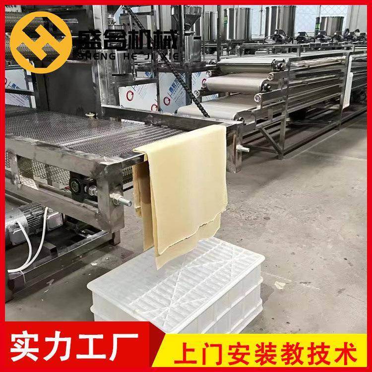 制作豆腐皮机全自动自动豆腐皮机设备厂家免费提供技术耐用