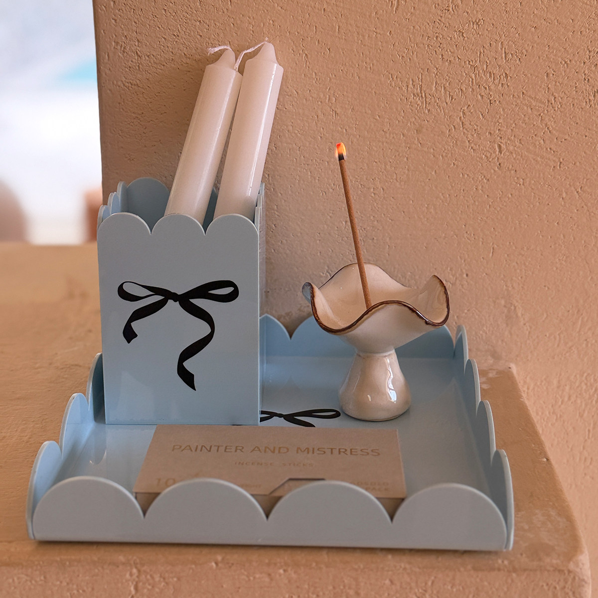 oakliving蓝色波浪边多功能餐用托盘收纳盒蝴蝶结装饰桌面整理,餐饮具,餐用托盘,淘宝优惠券,粉丝福利购,淘宝优惠卷