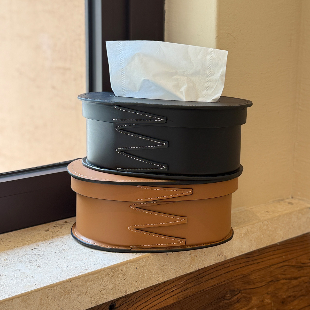 oakliving夏克皮革纸巾盒日式复古皮质纸巾收纳盒家用客厅抽纸盒,收纳整理,纸巾盒,淘宝优惠券,粉丝福利购,淘宝优惠卷