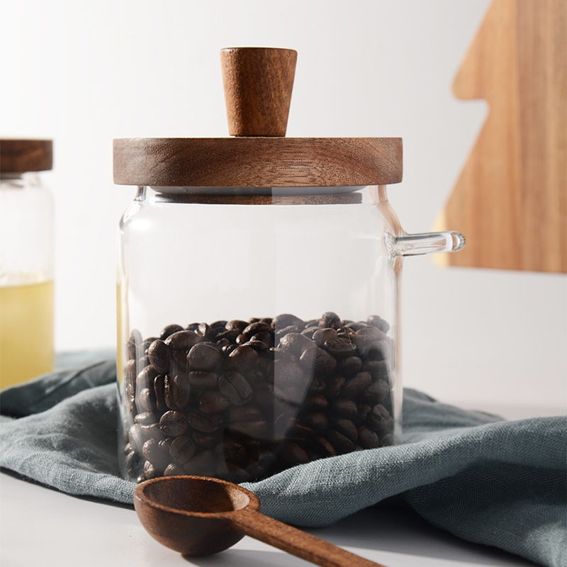 oakliving家用玻璃密封罐日式