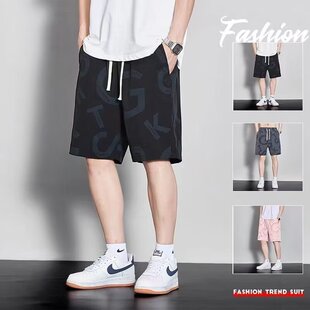 短裤男夏季运动休闲五分大裤衩ins潮流5分七分宽松速干男士沙滩裤