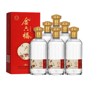 金六福白酒福锐50度500ml*6瓶/整箱浓香型白酒批发粮食酒白酒礼盒