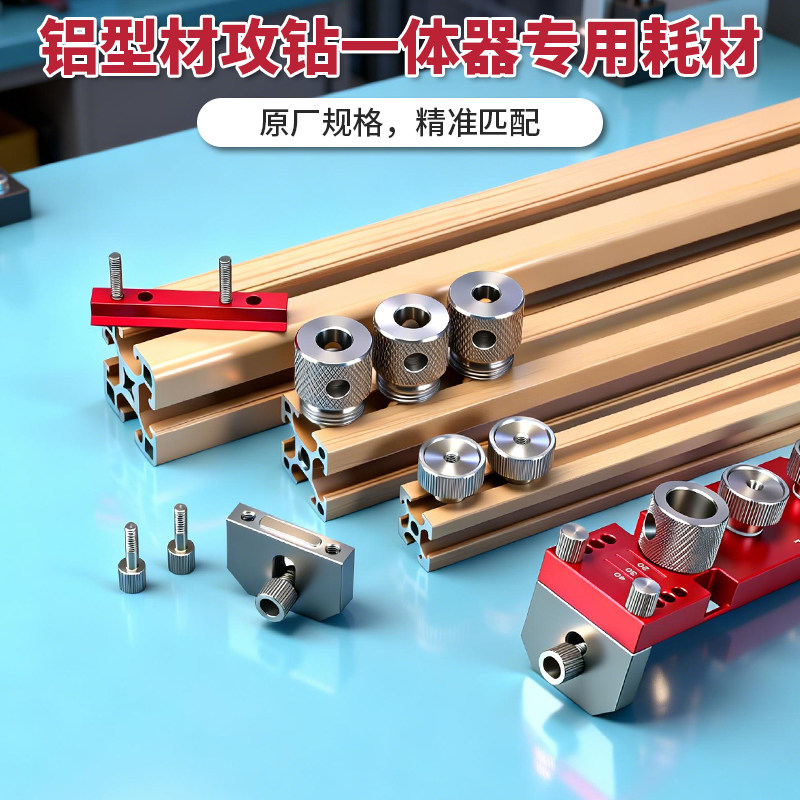 RUITOOL瑞图铝型材打孔辅助器专用配件打通孔沉头钻套DIY工具配件