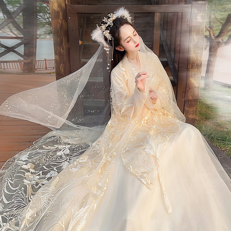 魏晋制汉服女齐腰交领国风古装