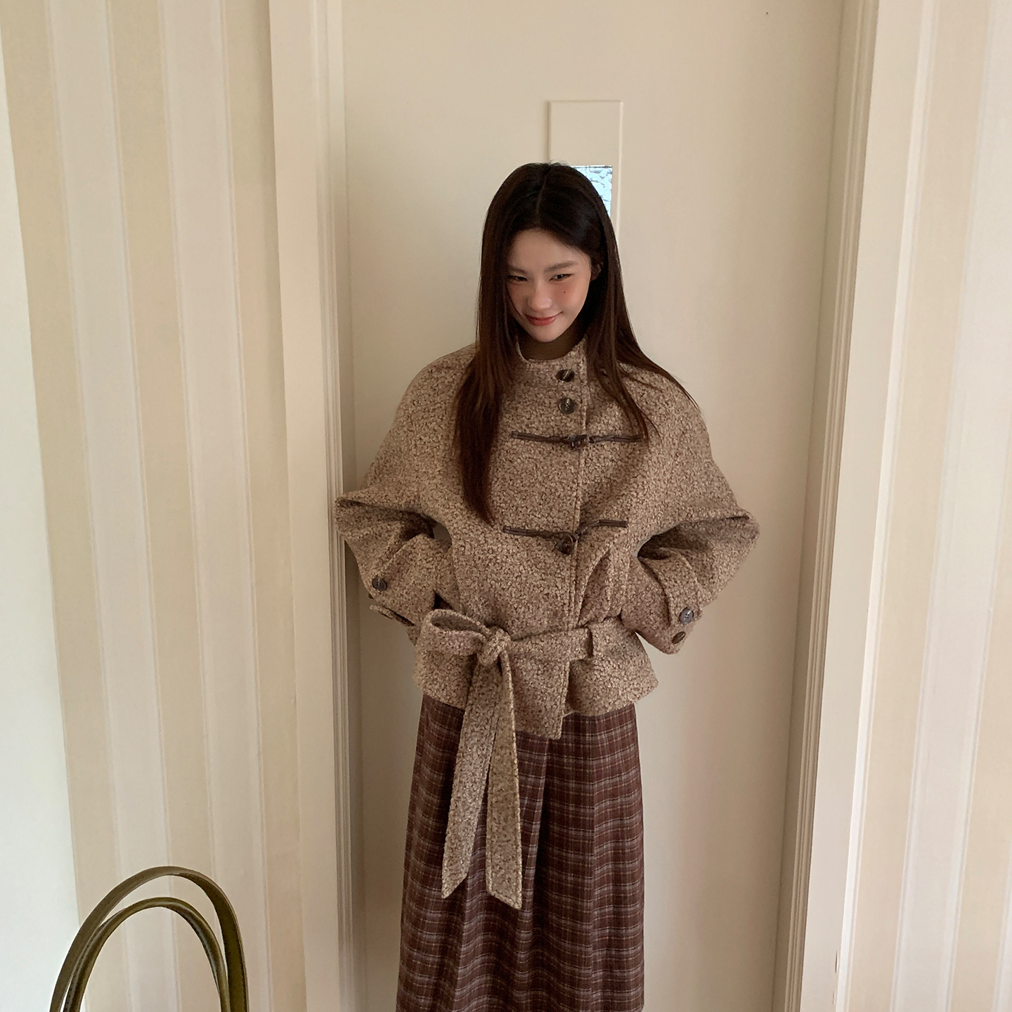 12/8 00:00【新品上新】尺尺间Lsland  系带外套夹棉里布