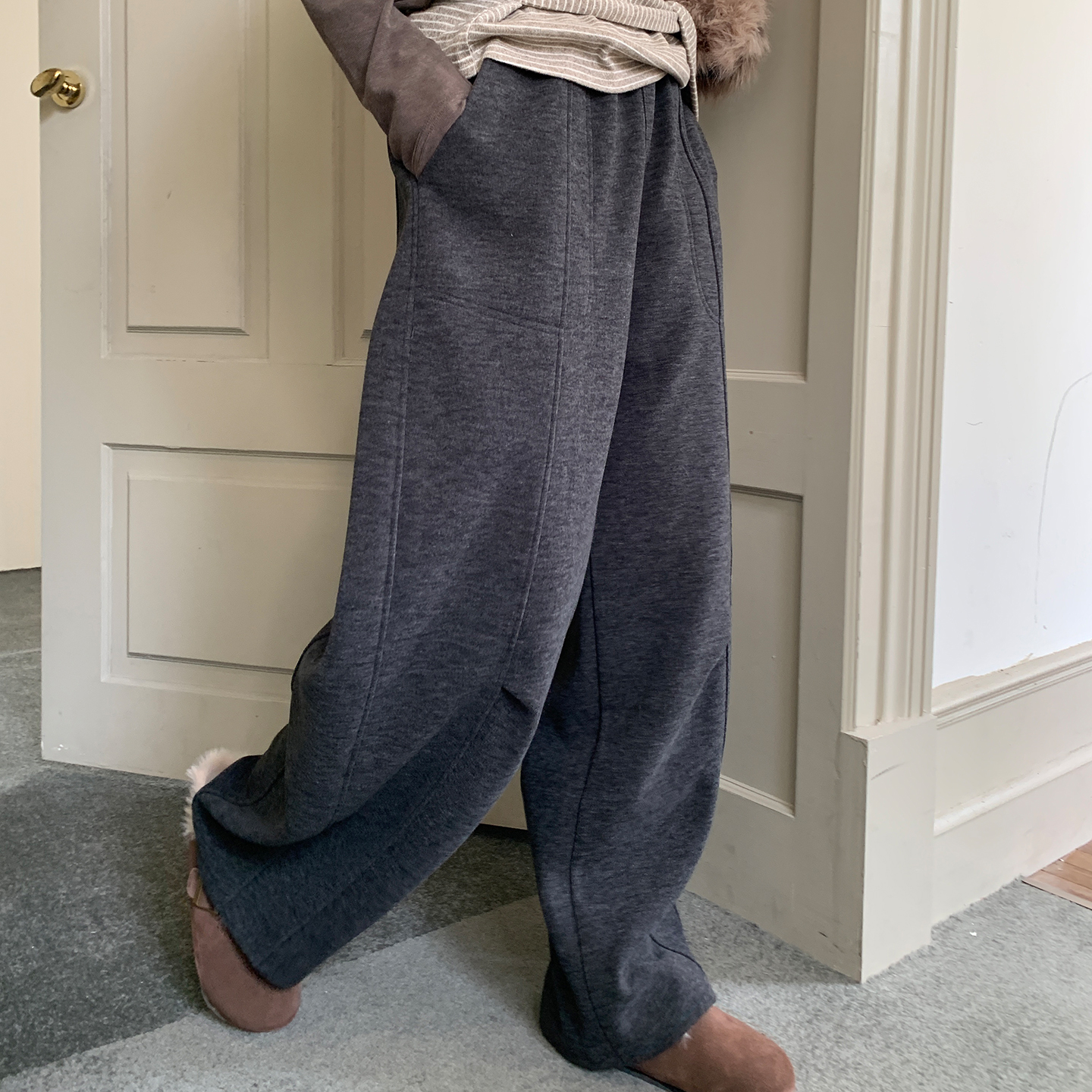 12/8 00:00【新品上新】尺尺间Lsland   加绒休闲裤