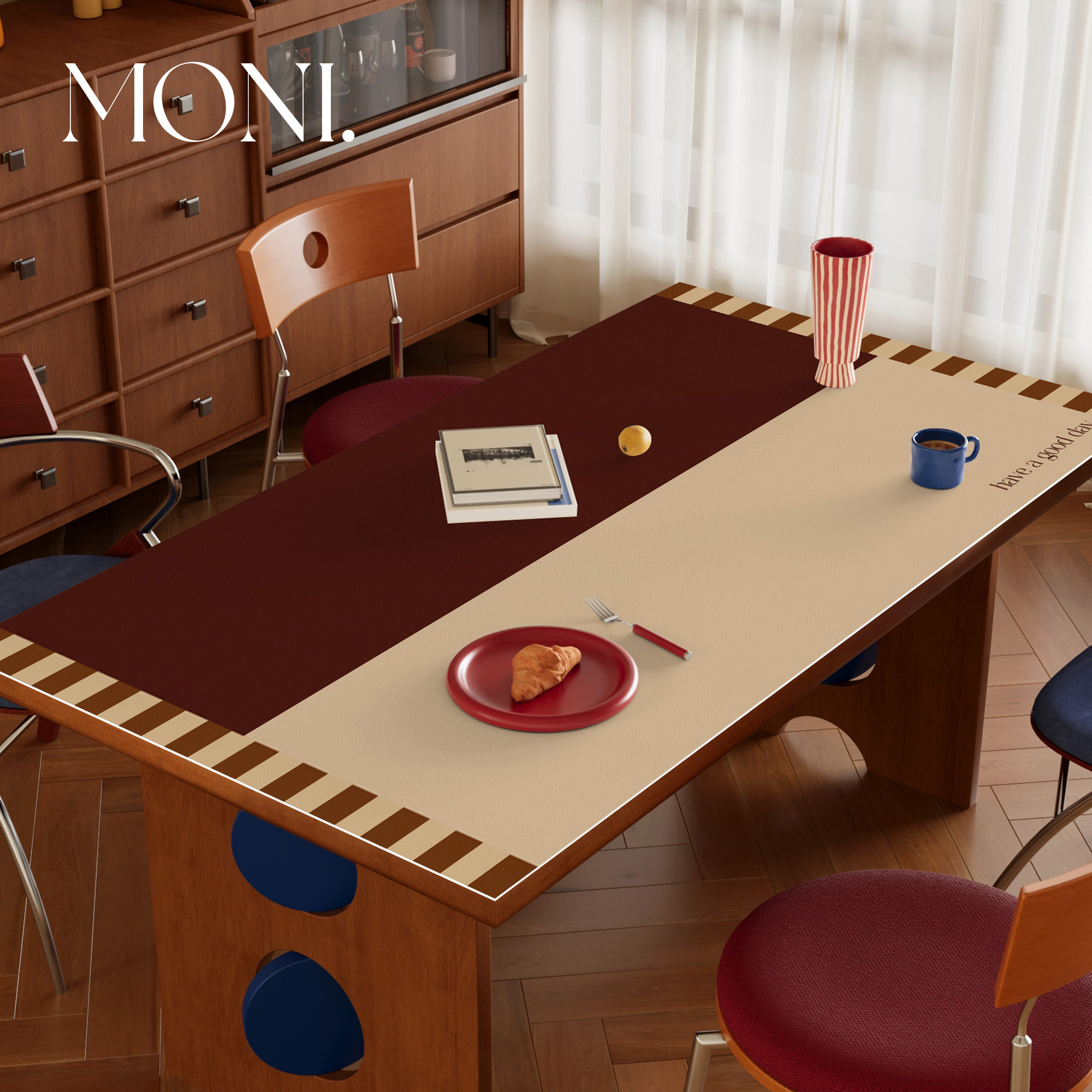 中古包豪斯高级感餐桌垫皮革防水防油免洗可擦桌布茶几桌面保护垫,居家布艺,桌布,淘宝优惠券,粉丝福利购,淘宝优惠卷