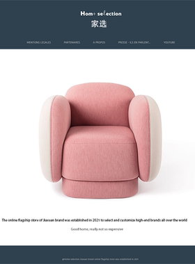 家选北欧现代简约布艺沙发家用客厅小户型民宿网红单人休闲沙发新