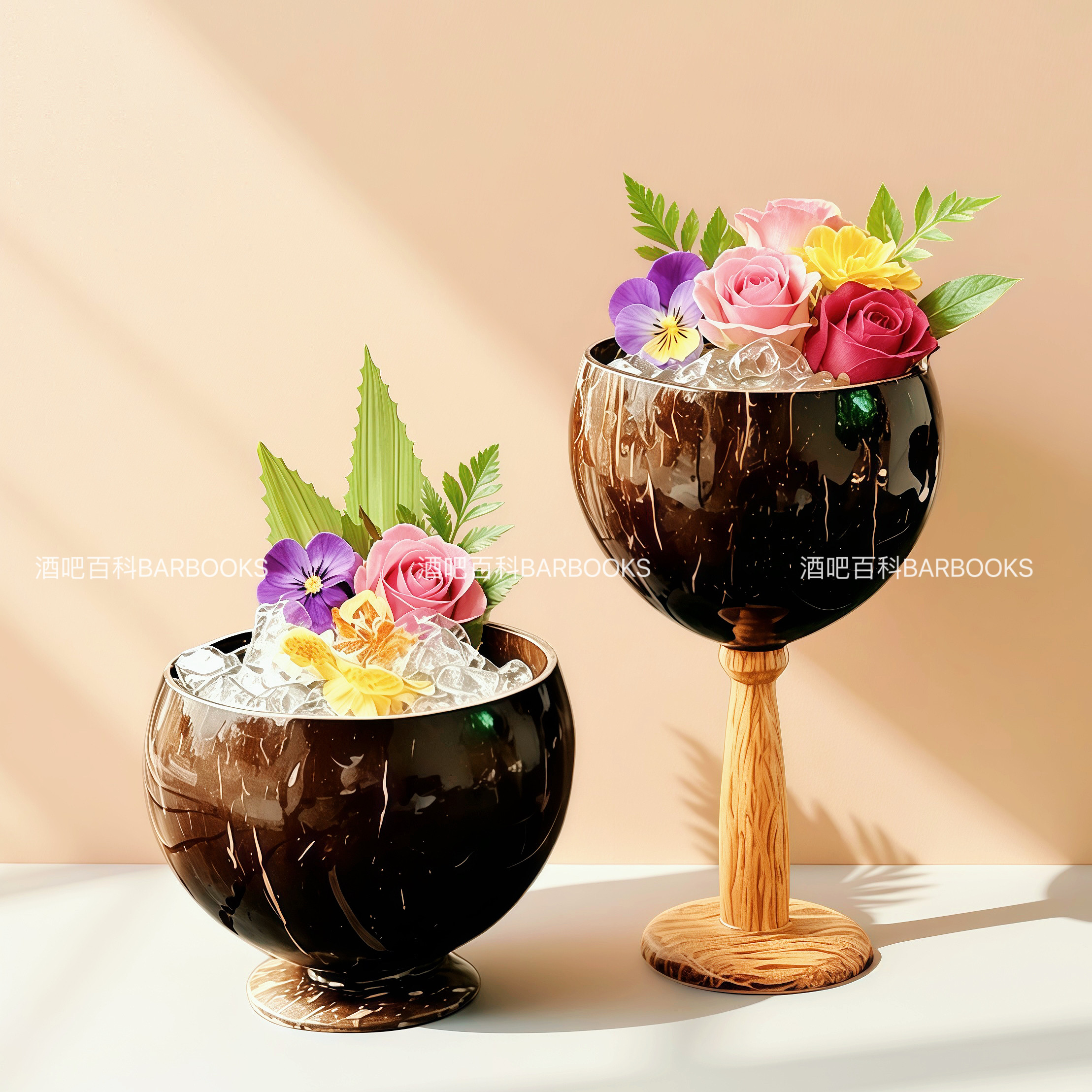 酒吧新品创意天然椰子壳鸡尾酒杯创意特调咖啡杯甜品杯饮品椰壳杯