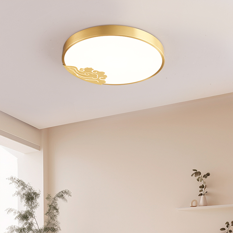 唐伦全铜圆形超亮LED超薄吸顶灯