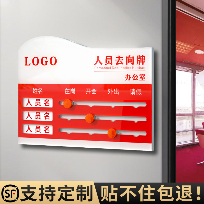 亚克力工作人员去向牌高档定制