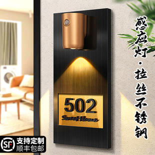 2026年新款门牌号高级感轻奢创意号码牌家用入户门装饰门口大门门上门外墙面网红个性挂牌定制艺术提示字订制