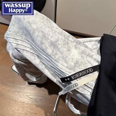 WASSUPHAPPY宽松百搭休闲裤男