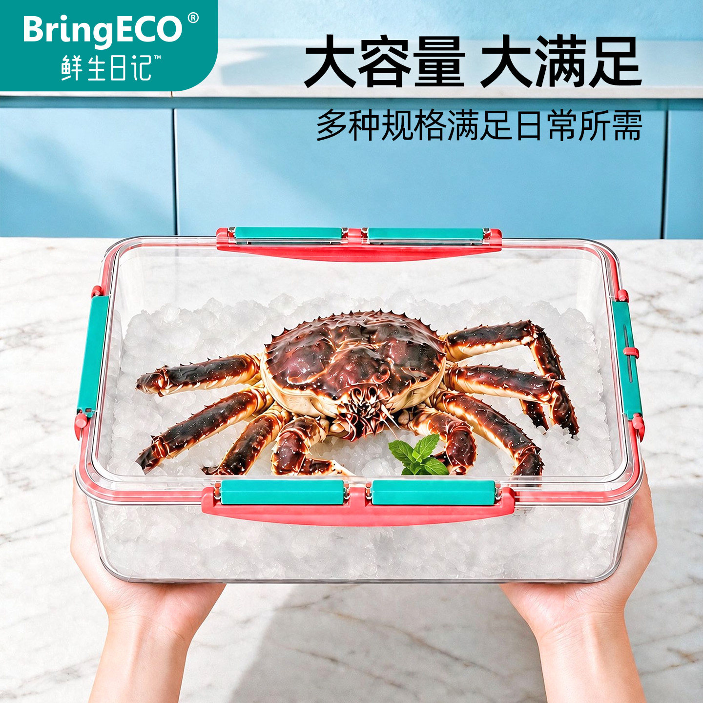 BringECO鲜生日记保鲜盒食品级Tritan密封盒大容量收纳盒塑料便当图片