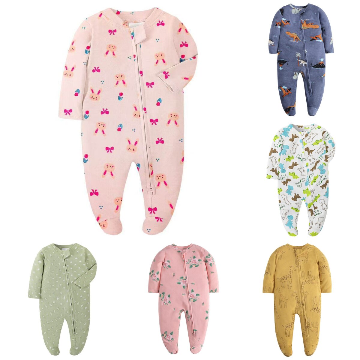 婴幼儿包屁衣卡通婴儿连体衣纯棉爬服男宝宝月子服外贸Baby Boy