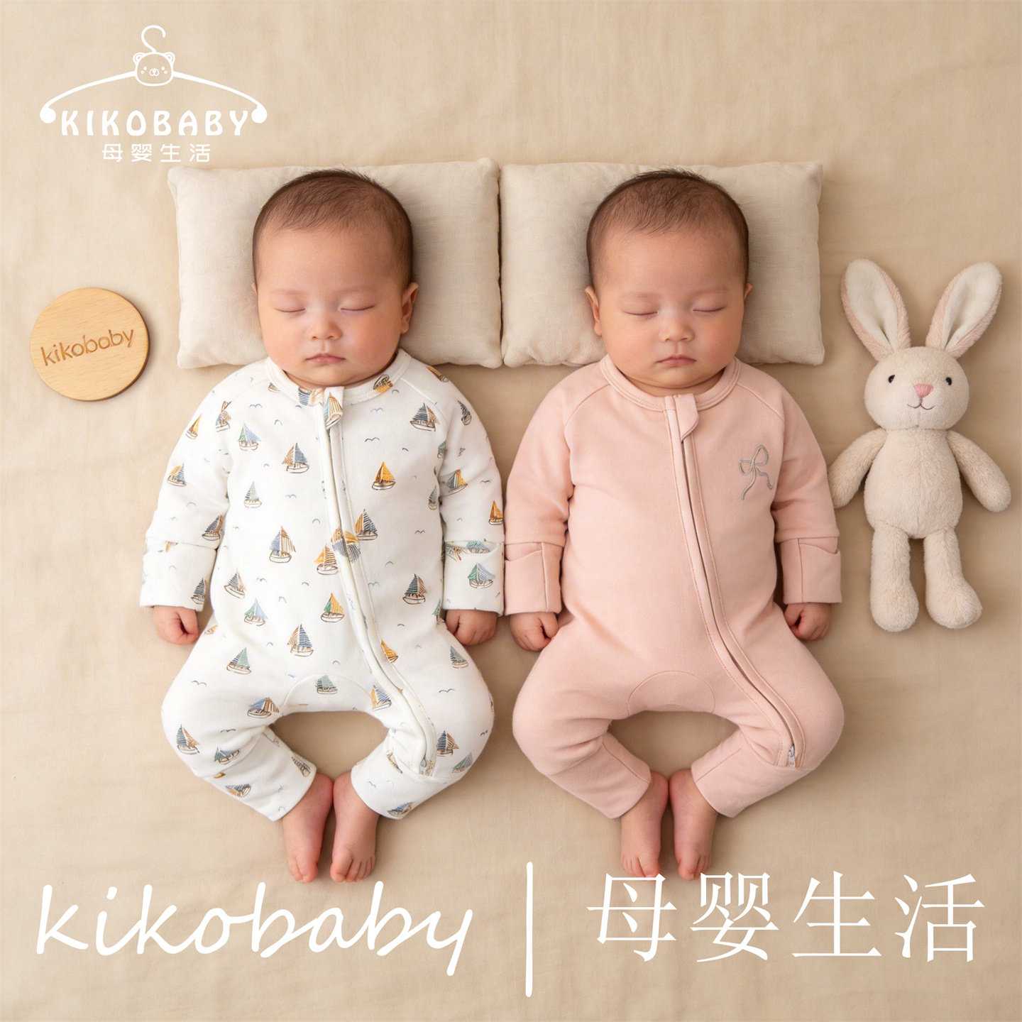 新生婴儿双拉链连体四季哈衣夏可包手脚可露手脚哈衣连体衣外爬服