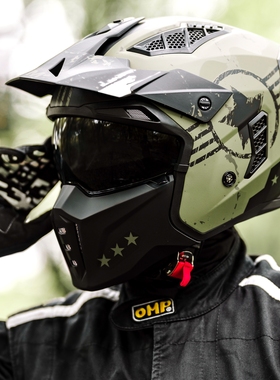 ILM摩托车头盔男女冬四季通用3c认证机车复古全盔半盔拉力轻量盔