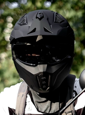 ILM复古头盔拉力盔四分之三盔摩托车头盔男机车全盔女半盔冬季3C