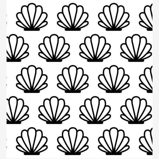 a3常规贝壳韩式马卡龙练习图纸素材设计jpg