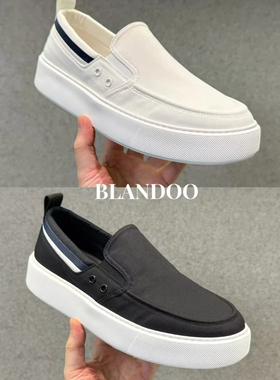 广州男士透气冰丝莱卡布BLANDOO轻奢时尚设计感一脚蹬休闲鞋8BD18