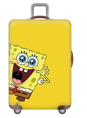 黄色海绵宝宝弹力箱套拉杆箱旅行旅游登机行李皮箱保护罩防尘袋