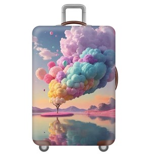 粉色热气球A5彩色烟雾弹力箱套拉杆箱旅行旅游登机行李皮箱保护罩