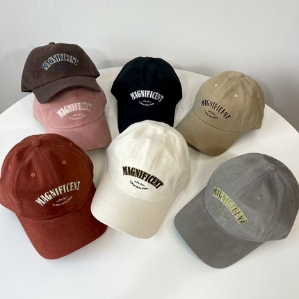 25年秋冬新款刺绣字母棒球帽青年韩国东大门代购休闲棉质鸭舌帽潮