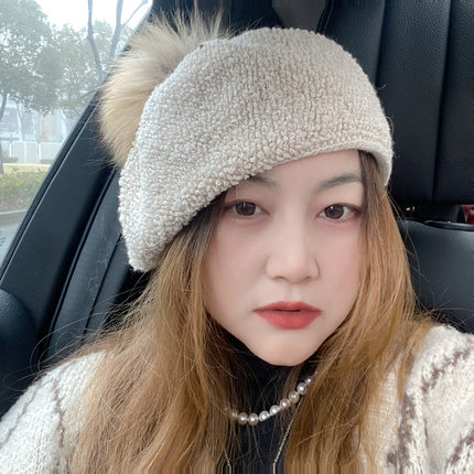 3.1现货秋冬新款羊毛混纺贝雷帽韩国东大门代购复古文艺八角帽