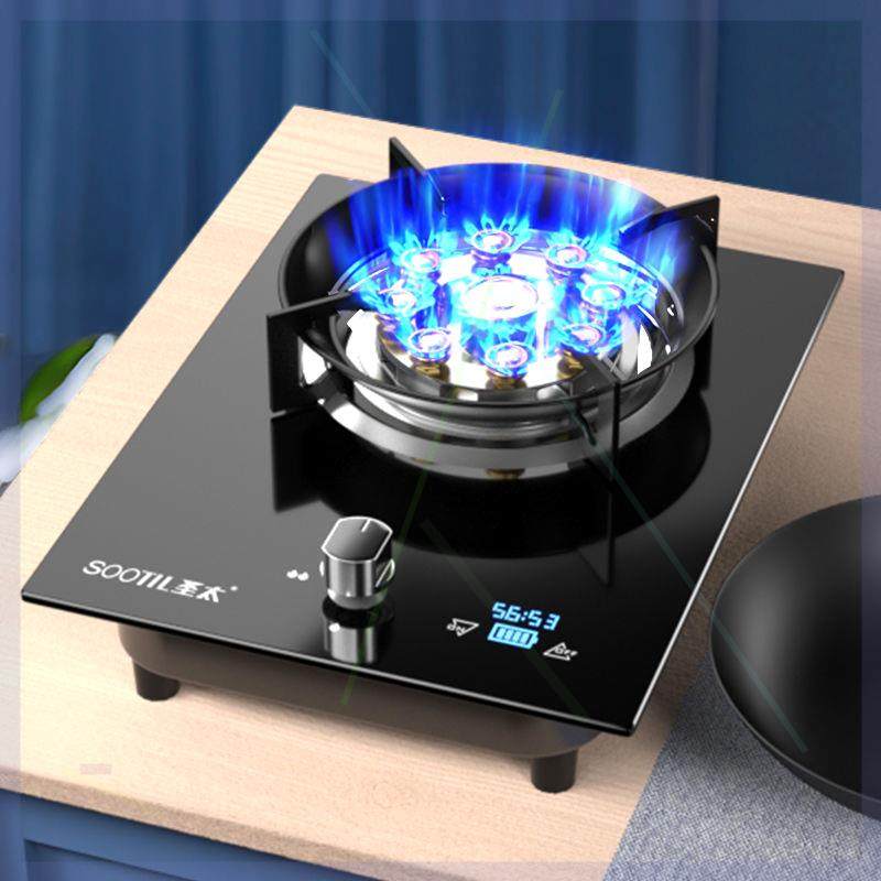 猛火煤气灶单灶家用节能嵌入台式天然气液化气单个燃气灶定时炉具