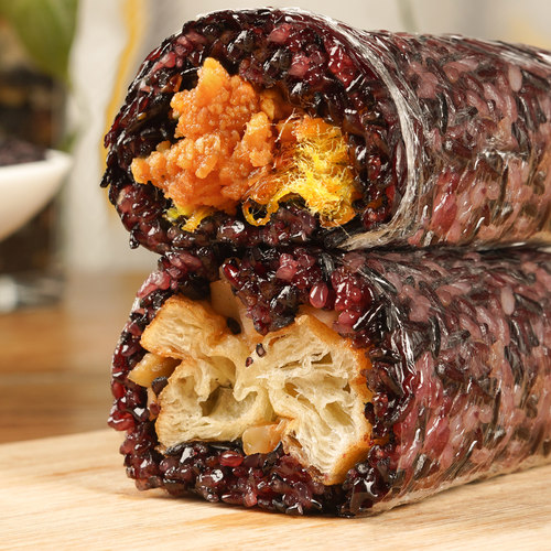 粮觅紫米油条榨菜饭团加热速食