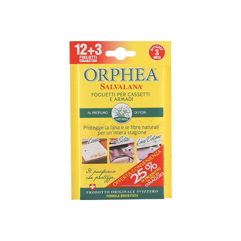 orphea奧菲雅羊絨衣物防蛀防霉香片15片驅(qū)蟲(chóng)除味天然樟腦丸