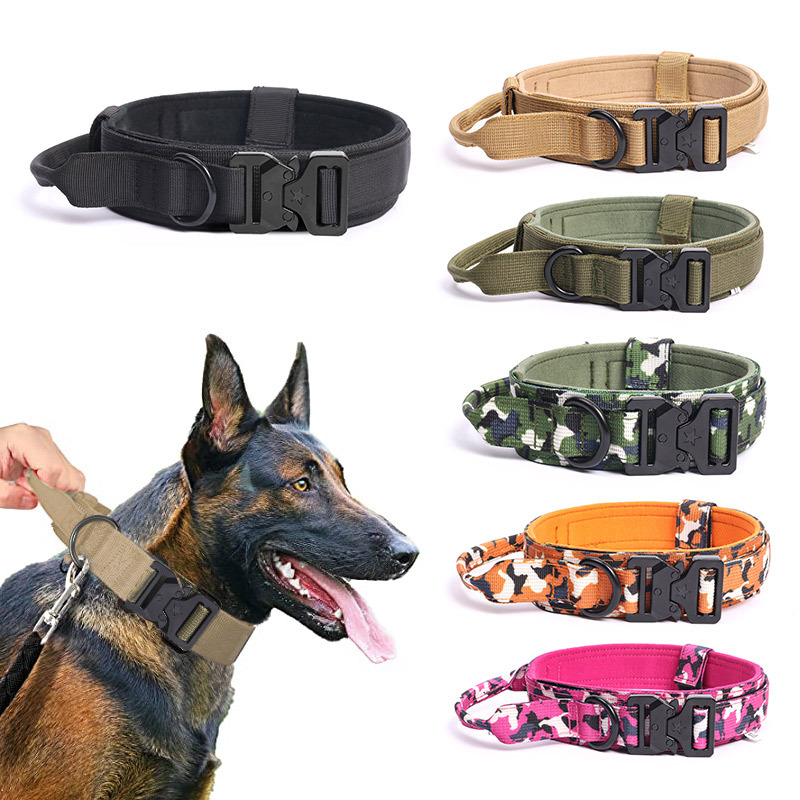 工作犬战术项圈伸缩牵引带套装马犬用品德牧用牵引带巡逻训练绳