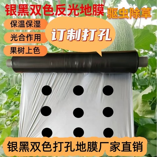 农用打孔银黑膜加厚双色地膜