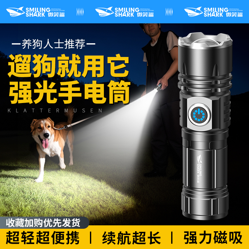夜间遛狗灯猫狗夜行灯磁吸小手电