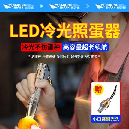 照蛋手电筒LED冷光孵化专用灯强光充电小鸡蛋乌龟蛋种检查验蛋器