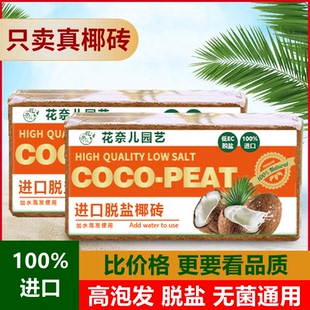 进口椰砖脱盐营养土通用养花种菜花土椰壳粒乌龟爬宠垫材盆栽土壤